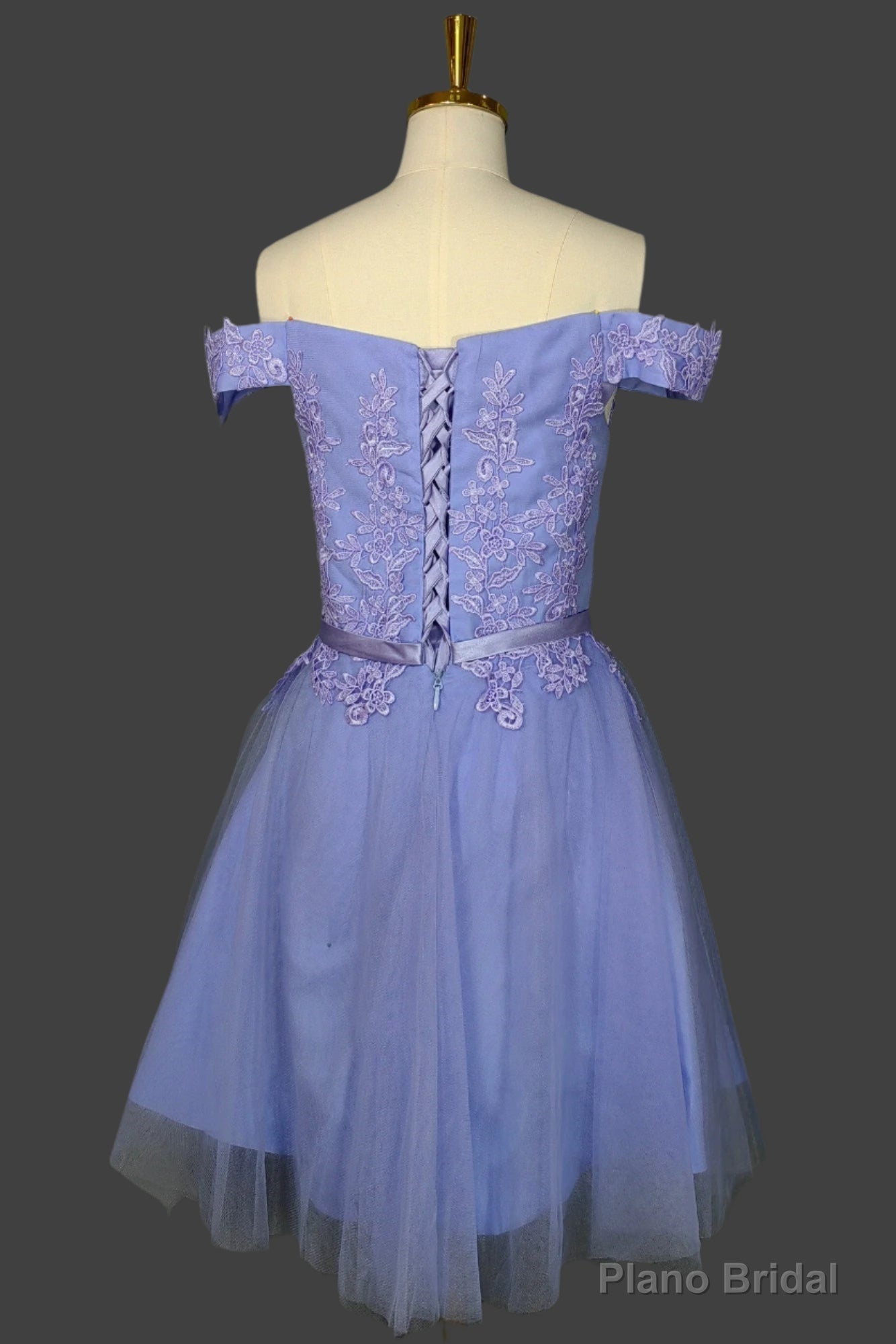 Purple Short Sleeves Lace Off Shoulder Homecoming Dresses Cute Mini Dresses