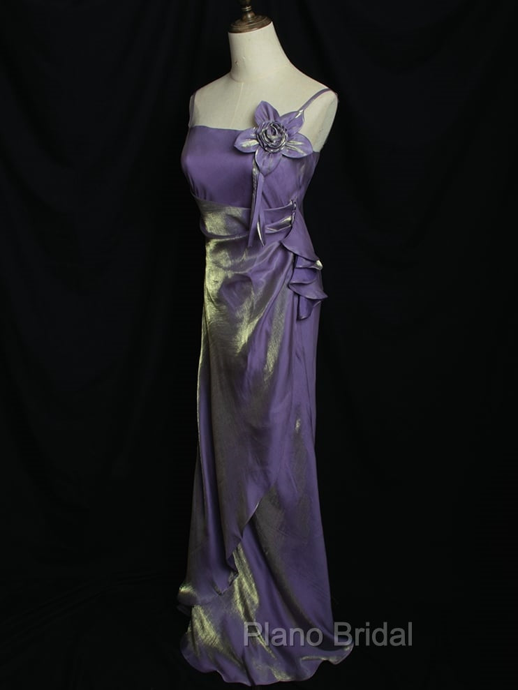 Purple Vintage Floral Embellished Sheath Gown Evening Dresses Secondary image