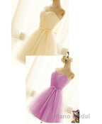 Cute Sweetheart Neck Tulle Short Formal Prom Dresses, Bridesmaid Dresses