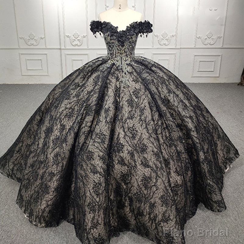 Quinceanera Black Off-the-Shoulder Ball Gown Dress Secondary image