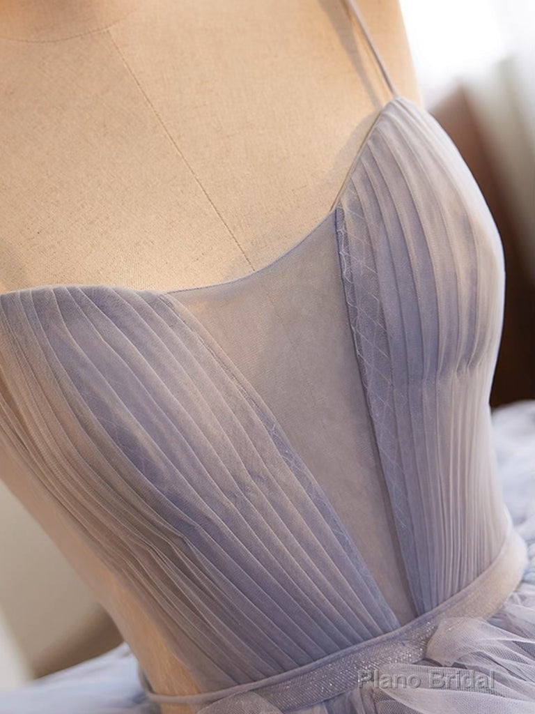 Quinceanera Dress Blue Tulle Long Prom Gown Blue Tulle Long Sweet Dress