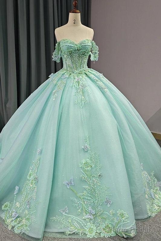 Quinceanera Dress Exquisite Princess Ball Gown Cap sleeve Quinceanera Dresses with 3D Appliques Main image