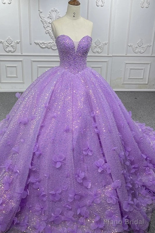 Quinceanera Dress Sparkly Beading Appliques Evening Party Dress Strapless Sweetheart Ball Gown