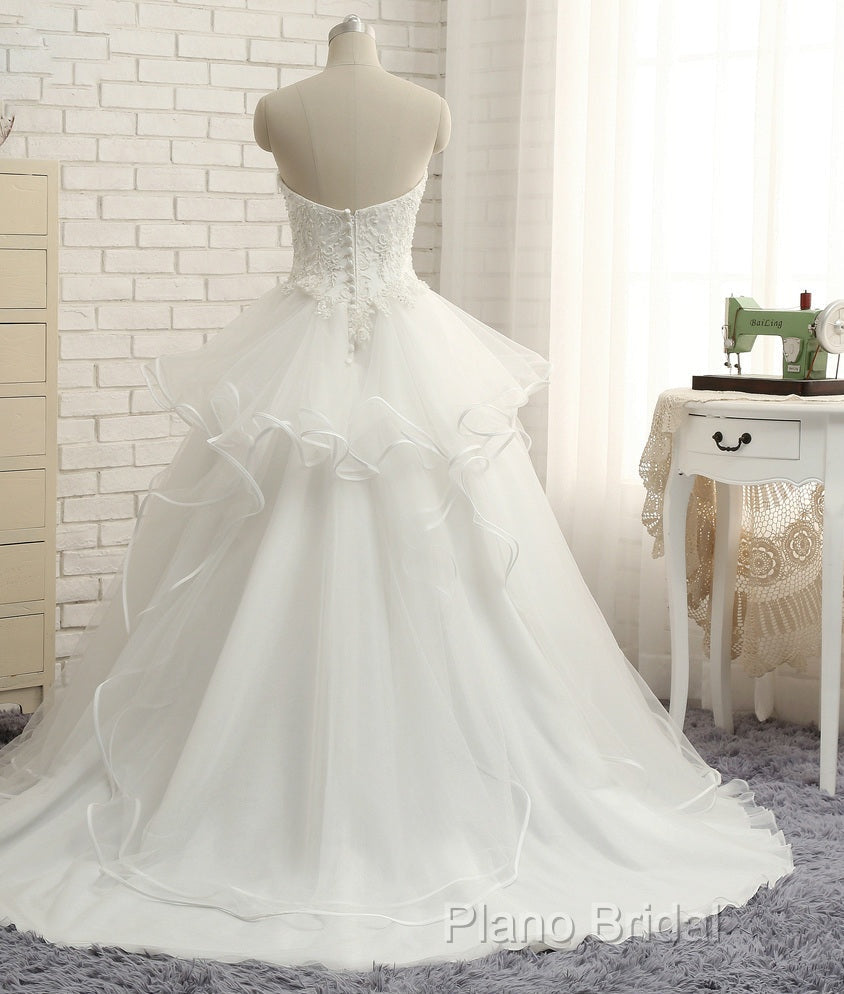 Real Photo Ivory A-Line Wedding Dresses Secondary image