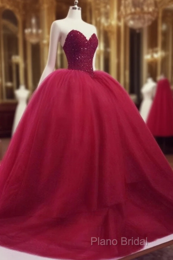Red Ball Gown Red Wedding Dresses Formal Prom Dresses Main image