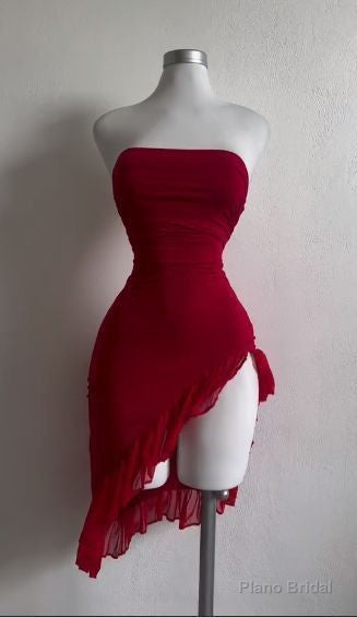 Red Short Prom Dresses Short Birthday Outfits Main image