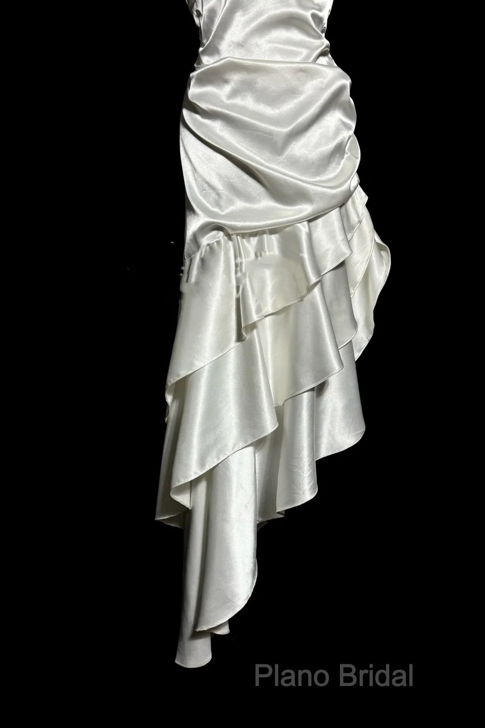 Retro Mermaid Halter Satin High Low Formal Dresses Formal Prom Dresses