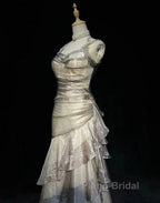 Retro Mermaid Long Formal Prom Dresses New Long Evening Gowns