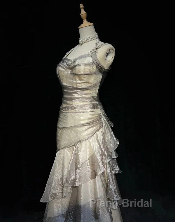 Retro Mermaid Long Formal Prom Dresses New Long Evening Gowns