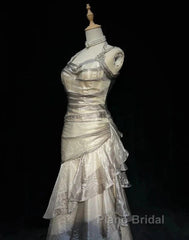 Retro Mermaid Long Formal Prom Dresses New Long Evening Gowns