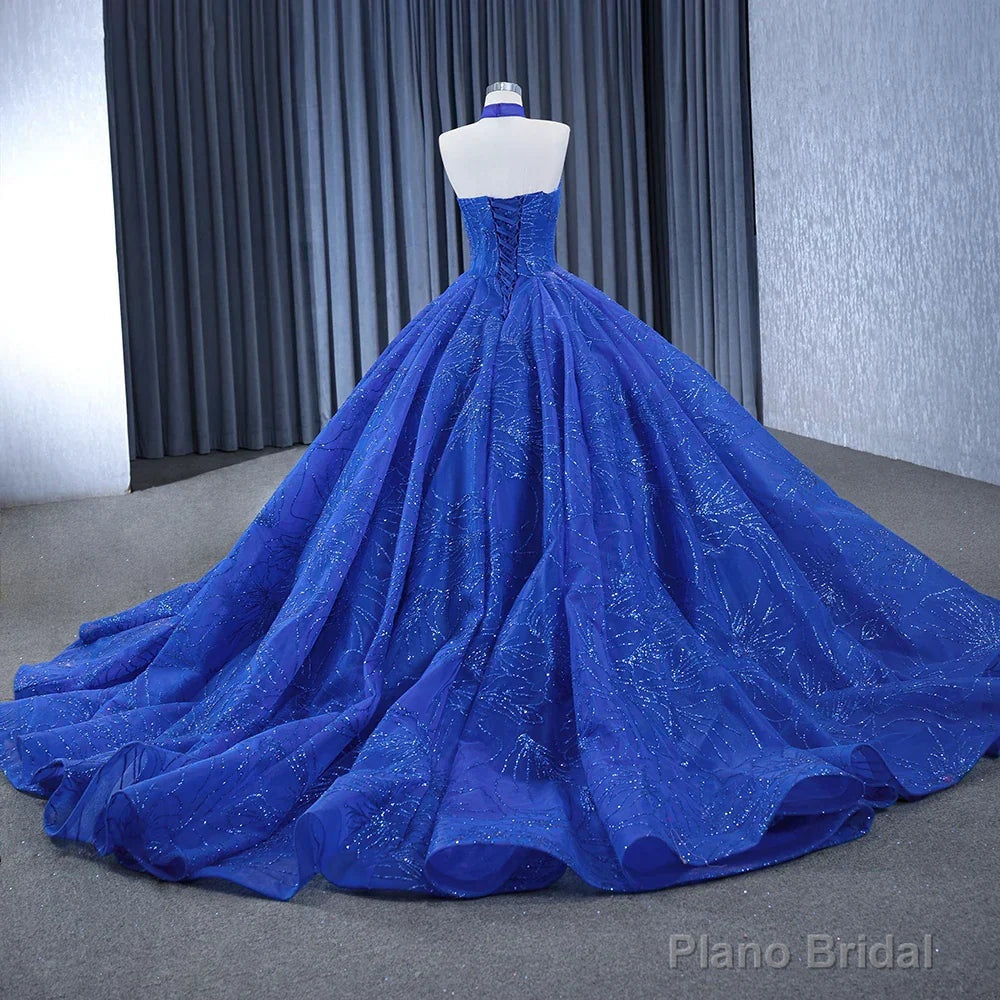 Royal Blue Ball Gown Halter Sleeveless Quinceanera Dress Secondary image