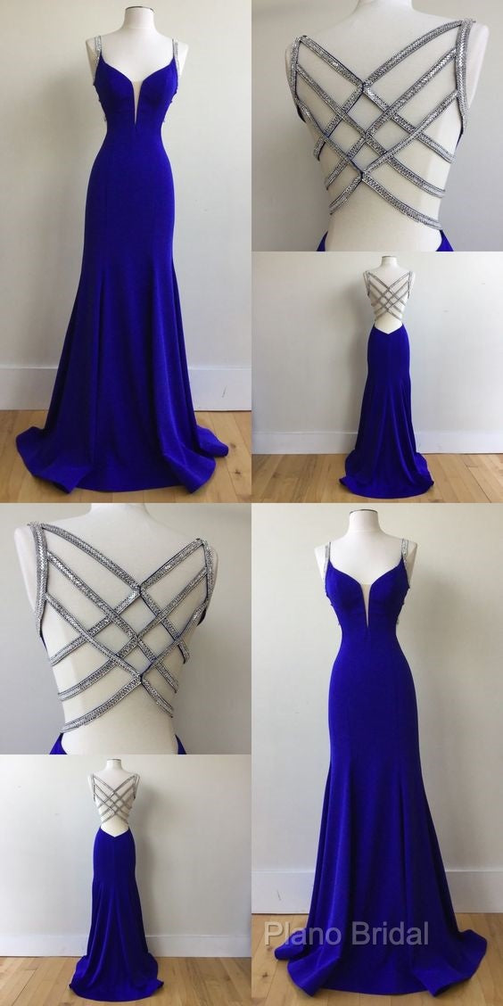 Royal Blue Formal Prom Dresses For Teens, Formal Prom Dresses, Graduation School Party Gown