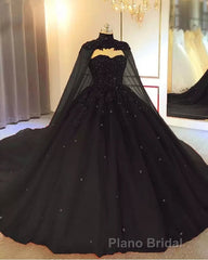 Royal Blue Tulle Ball Gown Formal Prom Dresses With Cape
