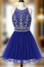 Royal Bule Tulle Homecoming Dresses Short Formal Prom Gowns