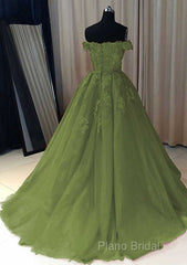 Sage Green Quinceanera Dresses Off The Shoulder Lace Beaded Formal Gowns