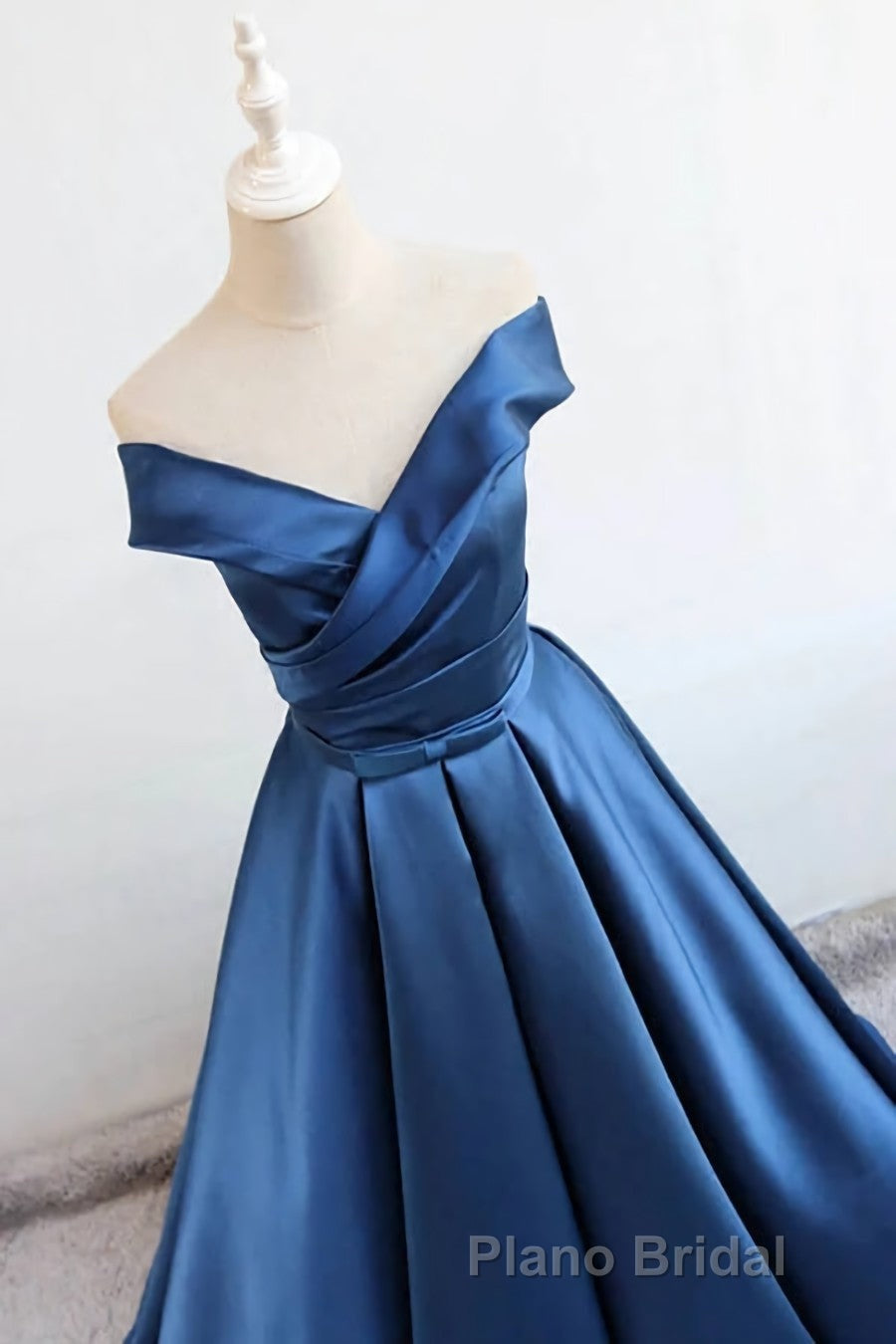 Satin A-line Off-the-Shoulder Evening Dresses,Elegant  Long Formal Prom Dresses,Graduation Dresses Secondary image