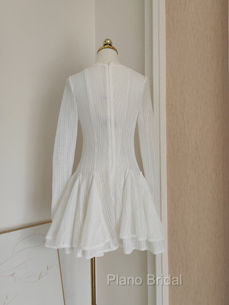 Sexy A Line Scoop Neckline White Holiday Dresses Travel Vacation Dresses Short Birthday Dresses