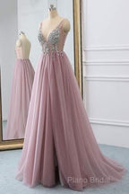 Sexy Backless Formal Prom Dresses V Neckline, Formal Dresses, Formal Dresses, Graduation School Party Dance Dresses