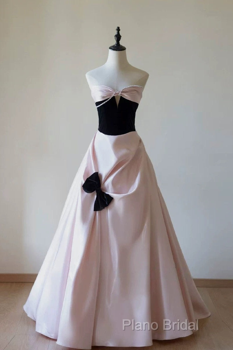 Sexy Ball Gown Sweetheart Neckline Pink Satin Formal Dresses Formal Prom Dresses