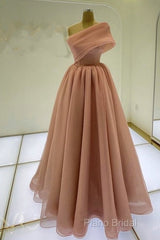 Sexy Long One Shoulder Formal Prom Dresses