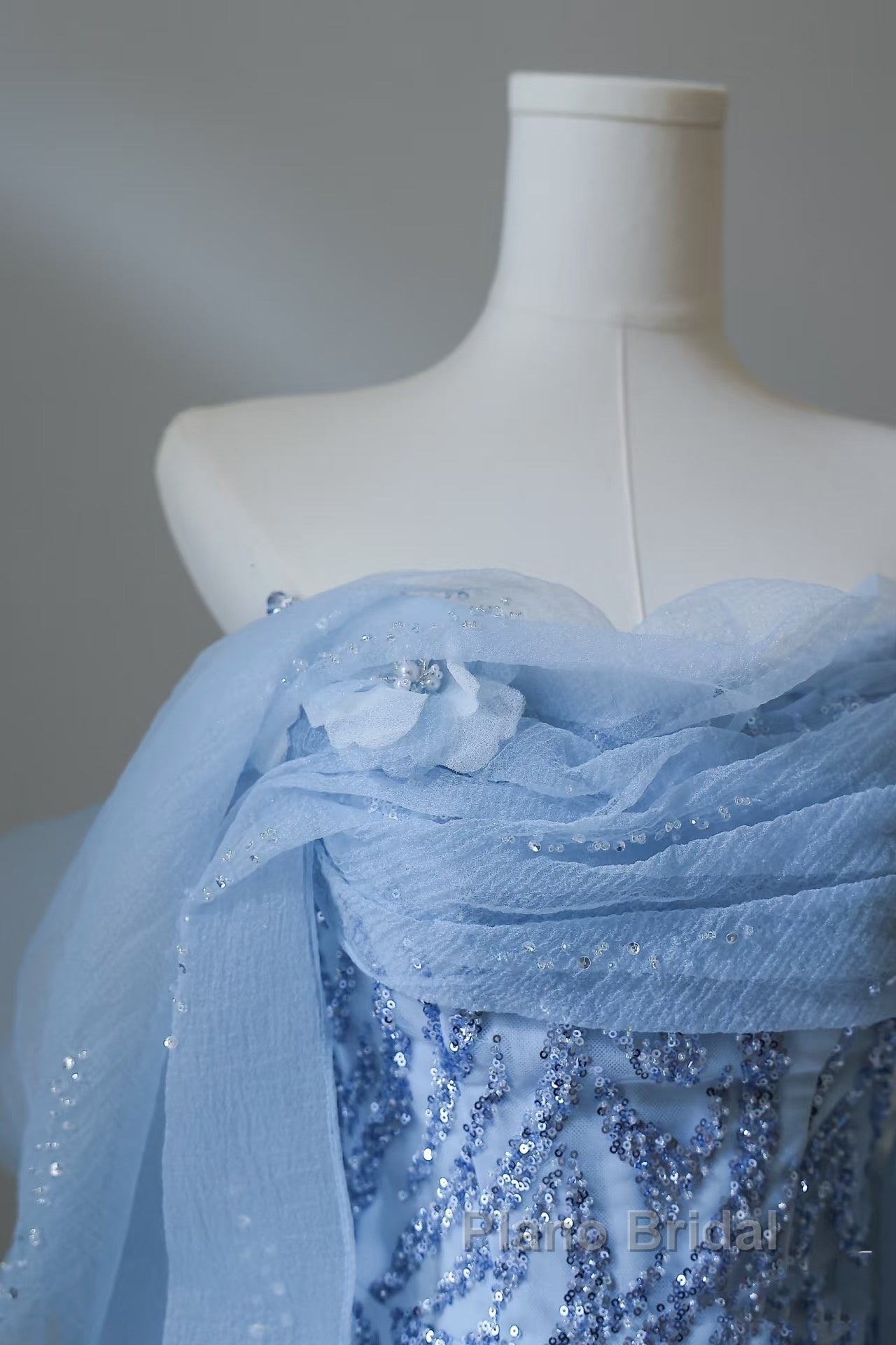 Sexy Mermaid Off The Shoulder Blue Sequin Long Formal Prom Dresses Evening Gowns