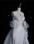 Sexy Mermaid Sweetheart Long Sleeves White Lace Wedding Dresses Brides Dresses