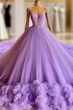 Sexy Spaghetti Straps Lavender Tulle Wedding Dresses Beading Bodice