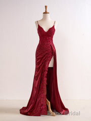 Sheath Black Long Appliques Formal Prom Dresses
