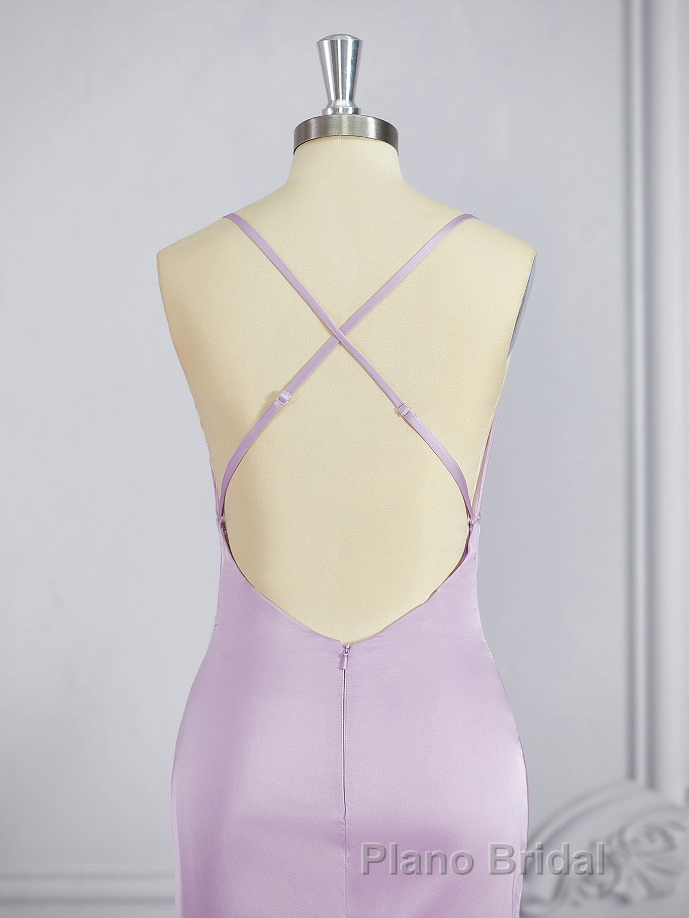 Sheath/Column Square Sweep Train NS Elastic Woven Satin Bridesmaid Dresses