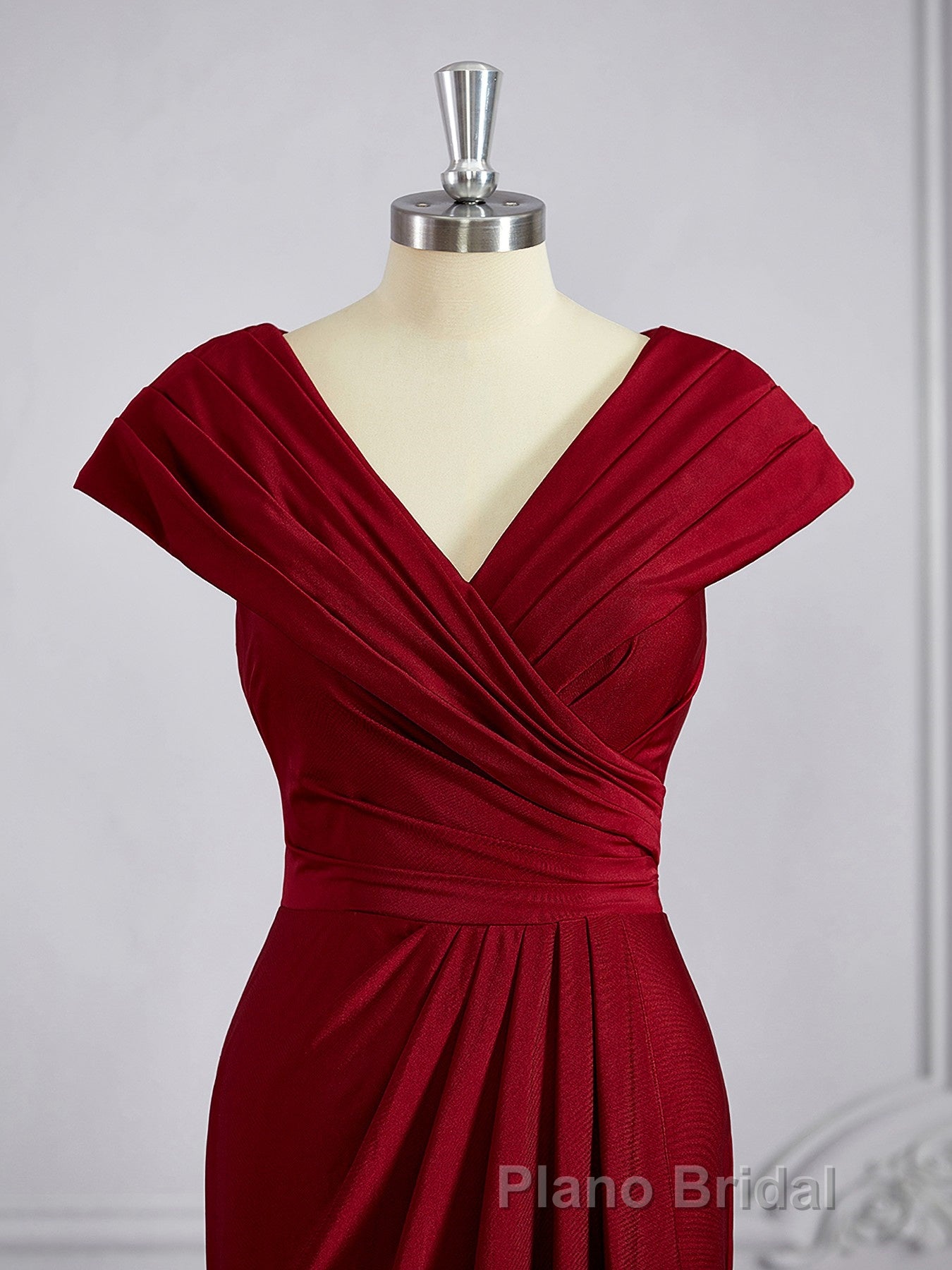 Sheath/Column V-neck Floor-Length Jersey Mother of the Bride Dresses With Ruffles