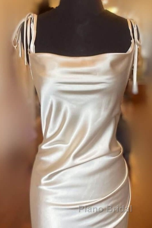 Sheath Midi Soft Satin Bridesmaid Dresses Secondary image