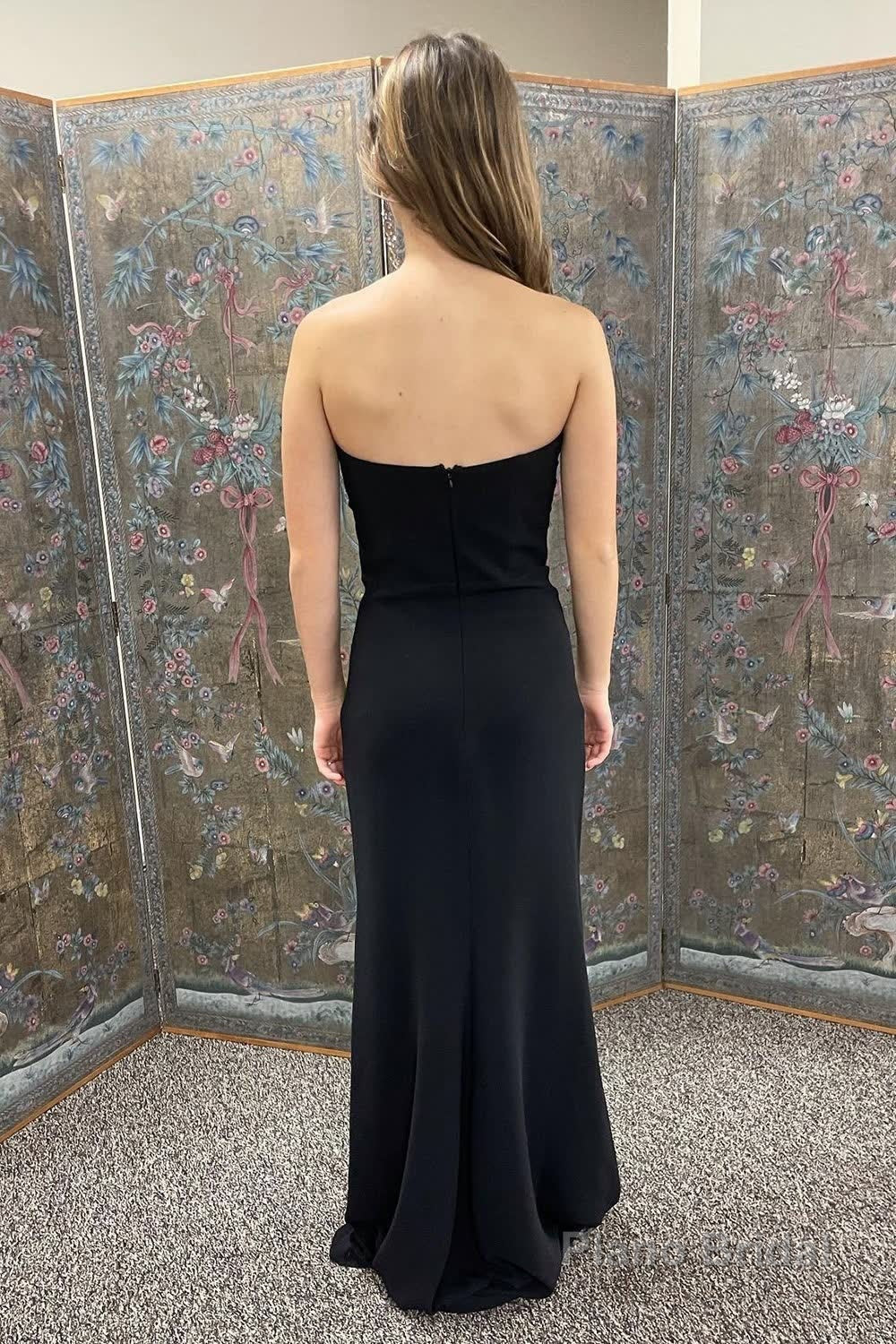 Sheath Sweetheart Black Long Prom Dress Secondary image