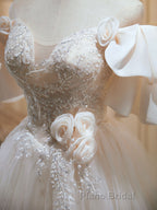 Short Beige Formal Prom Dresses, Beige Tulle Lace Homecoming Dresses