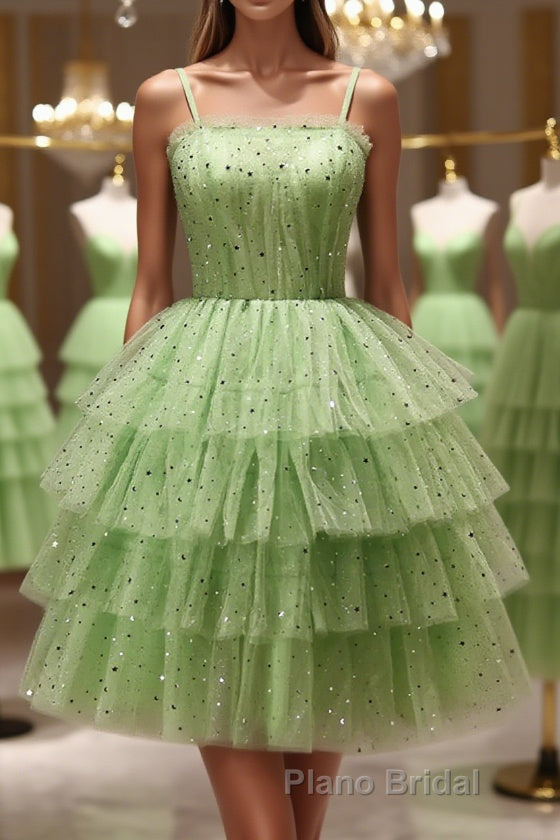 Short Green Formal Prom Dresses, Short Green Graduation Homecoming Dresses Main image