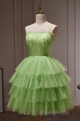 Short Green Formal Prom Dresses, Short Green Graduation Homecoming Dresses