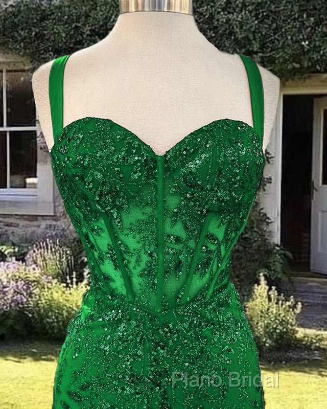 Short Green Sequin Pattern Homecoming Dresses
