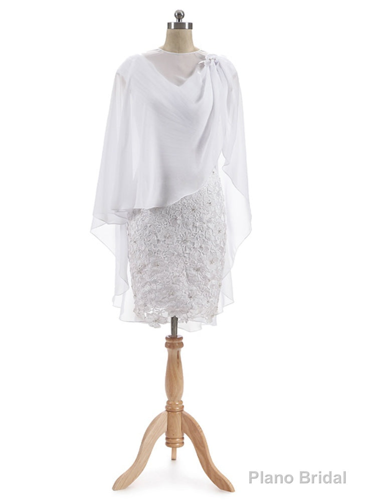 Short Mother Of The Bride Dress And Jacket Sheath Knee Length Pleated