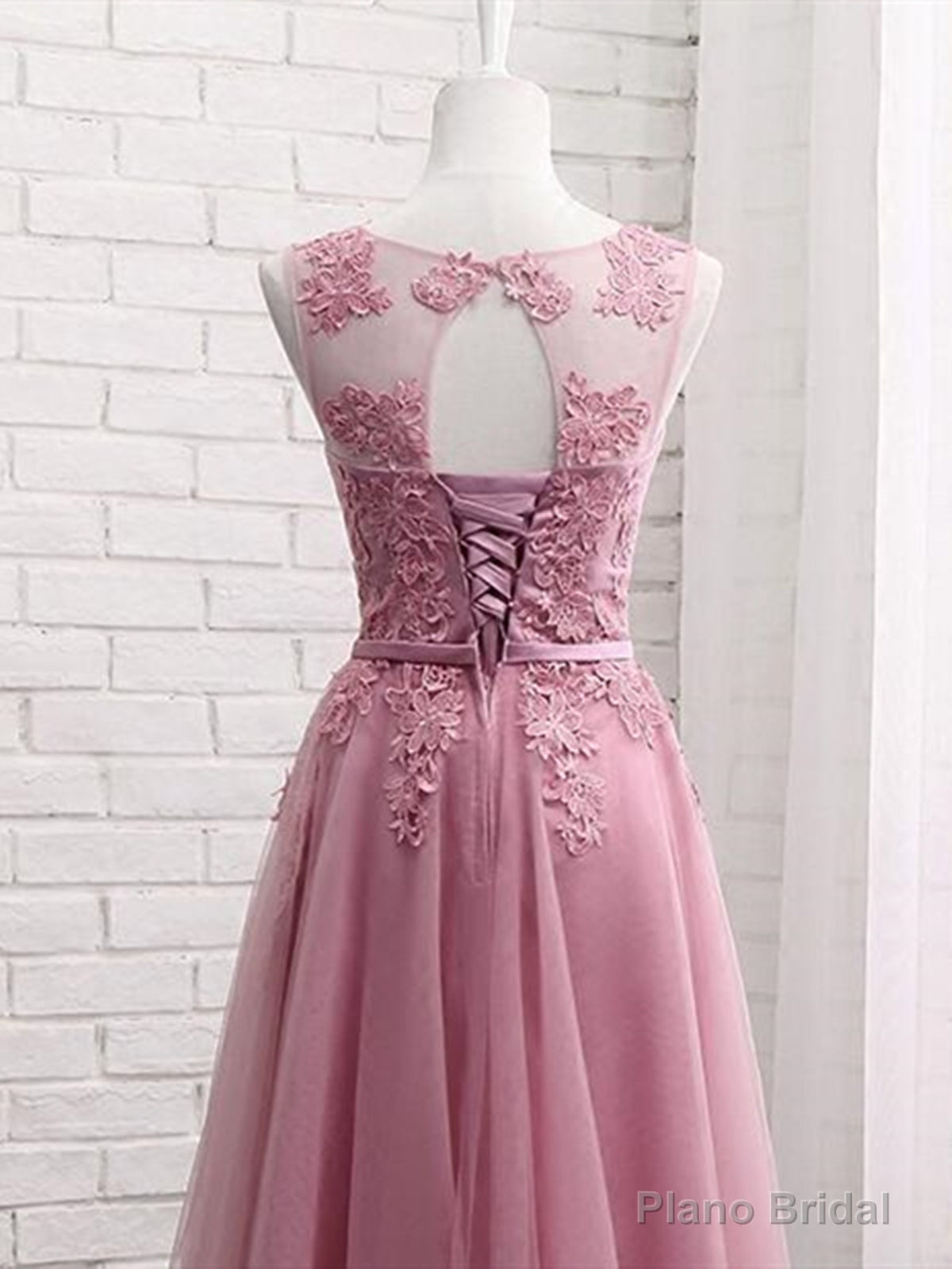 Short Pink Lace Prom Dresses, Short Pink Lace Graduation Homecoming Dresses Secondary image