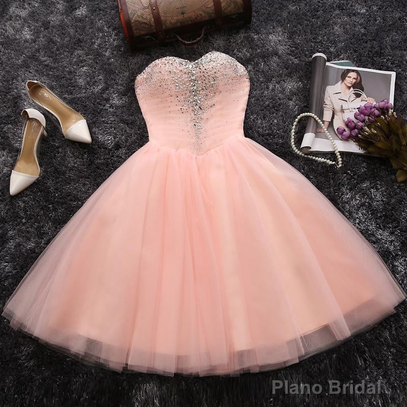 Short Prom Dress Juniors Homecoming Dress Pink A-line Sweetheart Main image