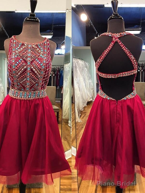 Short Prom Dress Scoop Homecoming Dresses A-line Homecoming Dress Main image