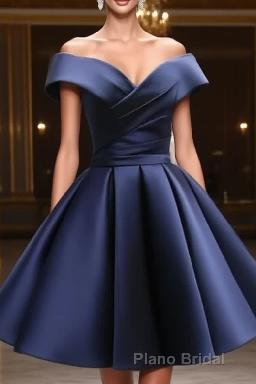 Short Satin Off Shoulder Homecoming Dresses For Formal Prom Main image