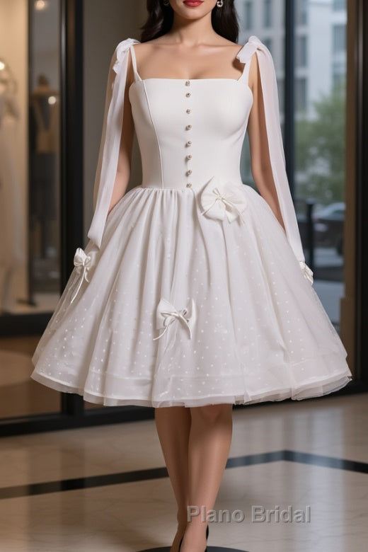 Short White Formal Prom Dresses, Short White Formal Homecoming Dresses