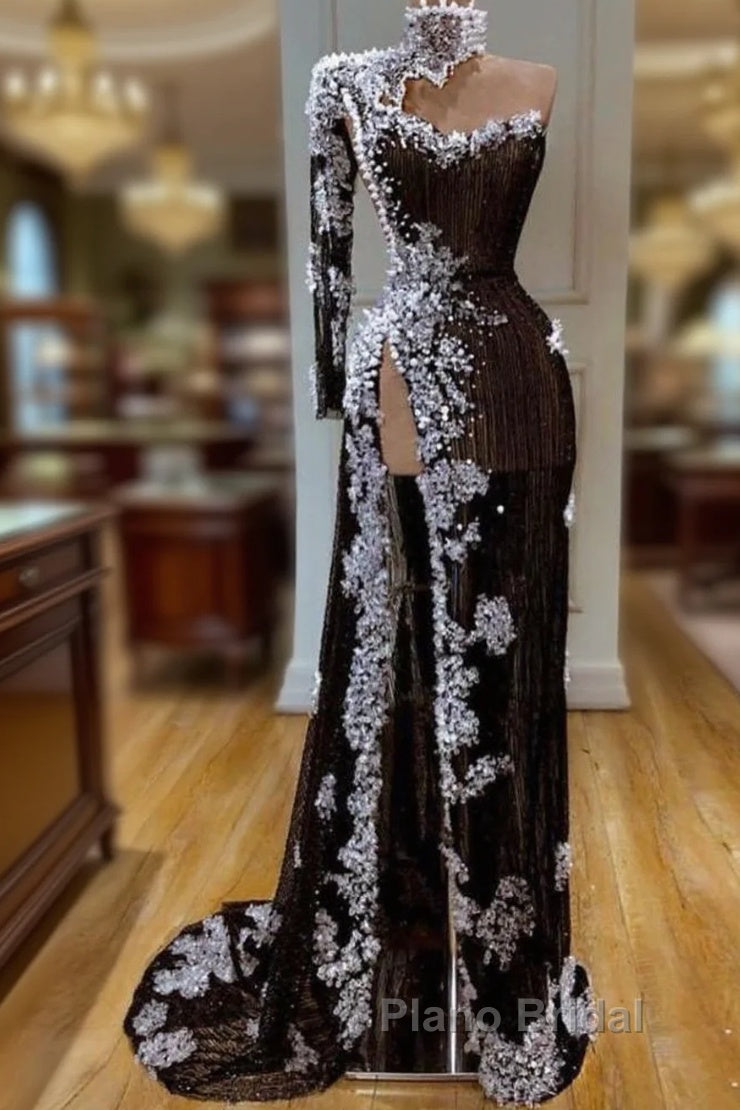 Side Slit Formal Prom Dresses, Mermaid Formal Prom Dresses, Lace Formal Prom Dresses Main image