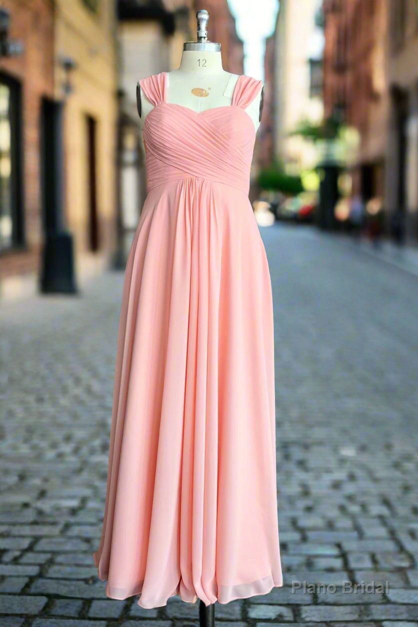 Simple Long A-line Chiffon Sweetheart Chiffon Bridesmaid Dresses Secondary image