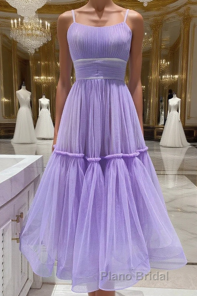 Simple purple short Formal Prom dress, purple homecoming dress Main image