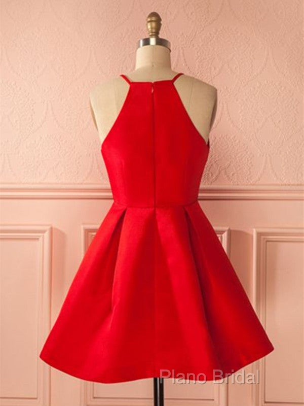 Simple Red Short Formal Prom Dresses, Short Red Homecoming Dresses, Red Short Mini Formal Dresses Secondary image