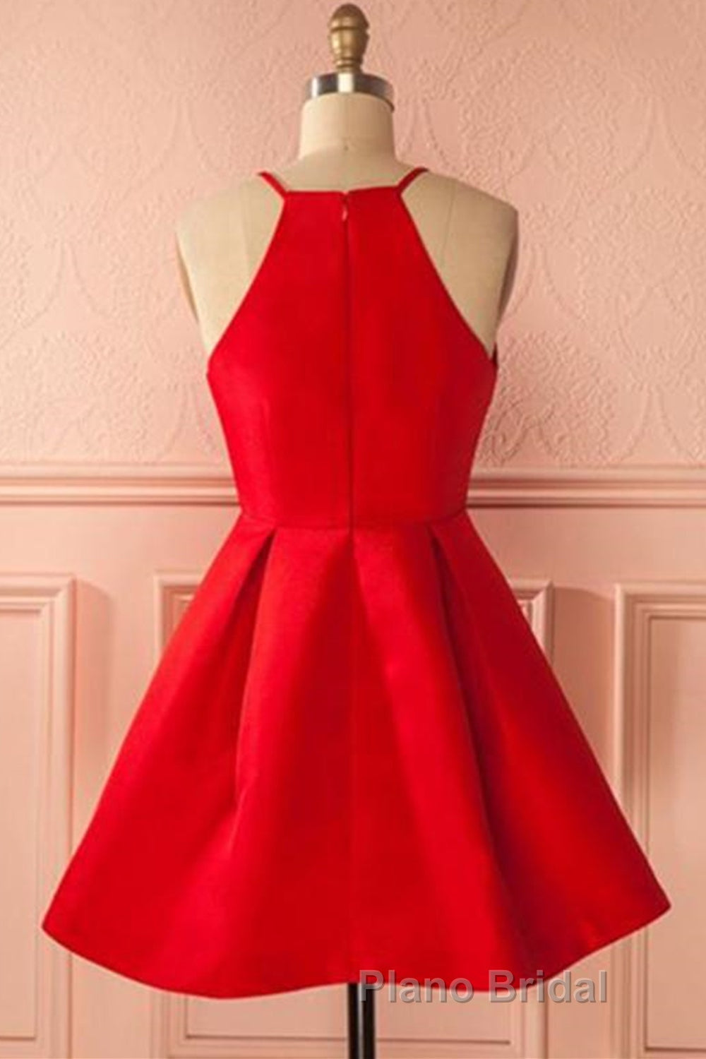 Simple Red Short Formal Prom Homecoming Dresses, Short Red Mini Formal Graduation Evening Dresses