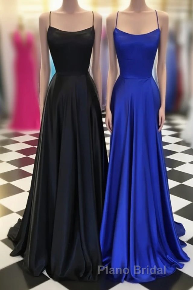 Simple satin long Formal Prom dress, long evening dress Main image