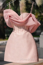 Simple Sheath Straps Pink Homecoming Dresses 16Th Birthday Outfits