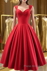 Simple Short Red Formal Prom Dresses, Short Red Homecoming Dresses, Formal Dresses